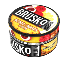 Бестабачная смесь BRUSKO - АНАНАС С ПОМЕЛО И ЛИЧИ (MEDIUM) - 250 ГР