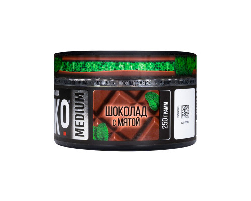Бестабачная смесь BRUSKO - ШОКОЛАД С МЯТОЙ (MEDIUM) - 250 ГР - Шоколад Мята 
