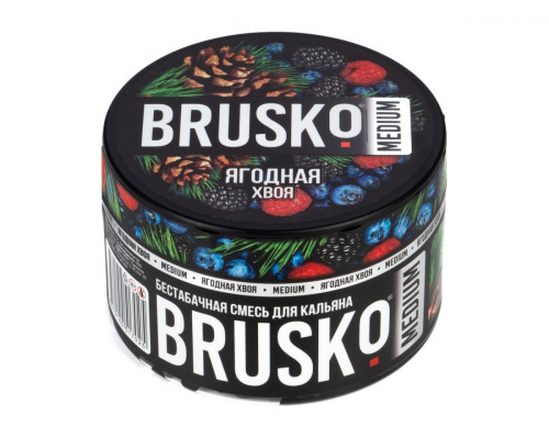 Бестабачная смесь BRUSKO - ЯГОДНАЯ ХВОЯ (MEDIUM) - 250 ГР - Ягоды  