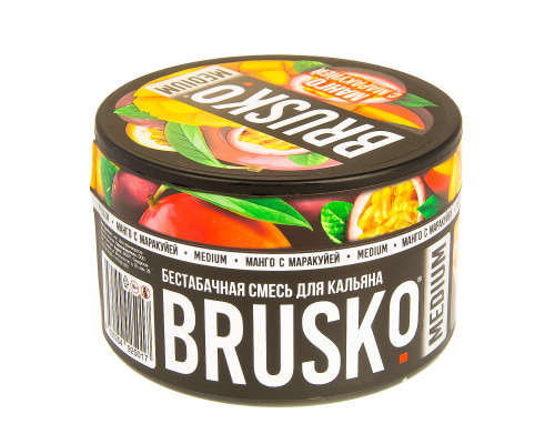 Бестабачная смесь BRUSKO - МАНГО С МАРАКУЙЕЙ (MEDIUM) - 250 ГР - Манго Маракуйя 