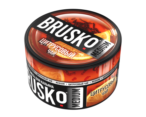 Бестабачная смесь BRUSKO - ЦИТРУСОВЫЙ ЧАЙ (MEDIUM) - 250 ГР - Черный чай Цитрусы 