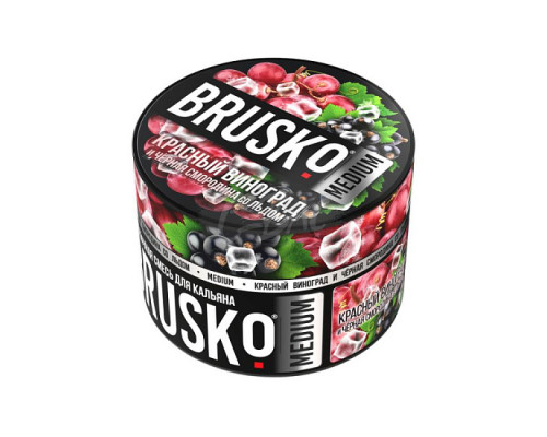 Бестабачная смесь BRUSKO КРАСНЫЙ ВИНОГРАД И СМОРОДИНА (БРУСКО) - 50 ГР