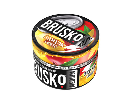 Бестабачная смесь BRUSKO ЭНЕРГЕТИК С МАНГО (БРУСКО) - 50 ГР