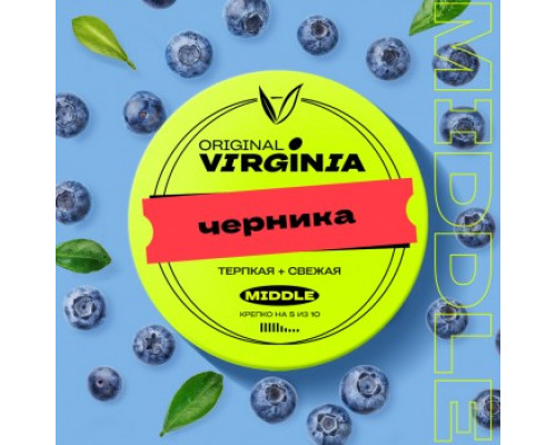 Табак для кальяна Original Virginia Middle Черника (Ориджинал Вирджиния Миддл - Черника с мятой) - 25 гр