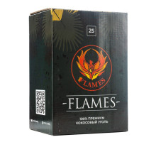 Уголь FLAMES 25 (MM) -1KG - 72 BRICKS