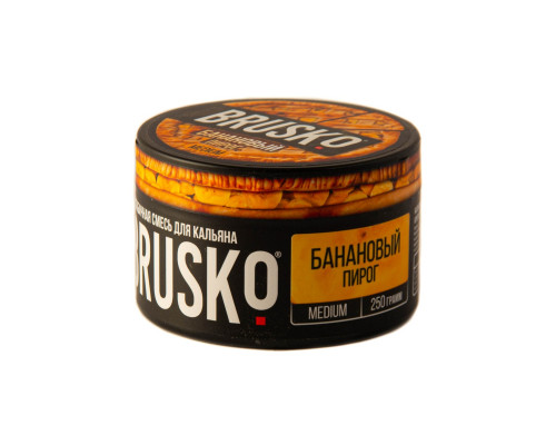 Бестабачная смесь BRUSKO - БАНАНОВЫЙ ПИРОГ (MEDIUM) - 250 ГР - Банан Пирог 