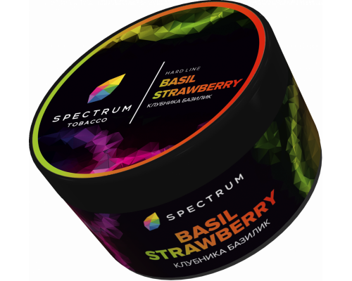 Табак для кальяна Spectrum Hard Line Basil Strawberry (Спектрум Хард Лайн - Лимонад клубника-базилик) - 200 гр