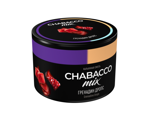 Бестабачная смесь CHABACCO MIX GRENADINE DROPS (ГРЕНАДИН ДРОПС) 40 ГР  - Гранат Леденцы 