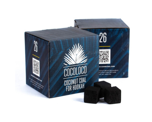 Уголь для кальяна КОКОЛОКО 26 (MM) -1KG - 64 ШТ
