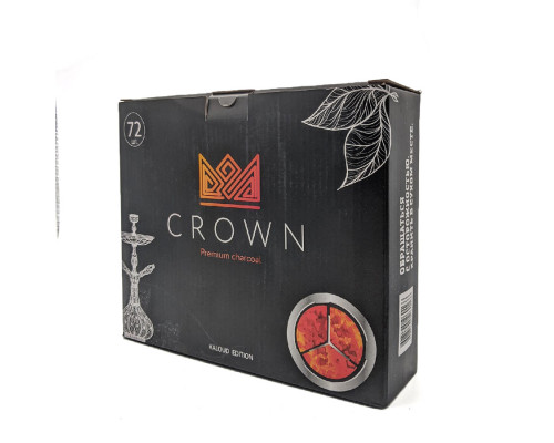 Уголь для кальяна CROWN КАЛАУД -1KG - 72 ШТ