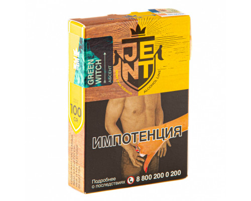 Табак для кальяна Jent Alcohol Green Witch (Джент Алкогольная линейка - Абсент) - 100 гр