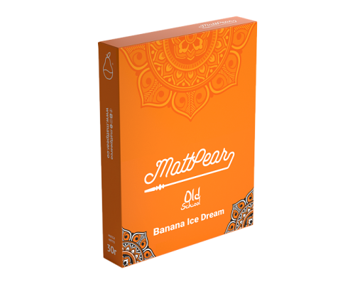 Табак для кальяна (крепкий) MattPear Banana Ice Dream (Банановое мороженное) Old School 30гр