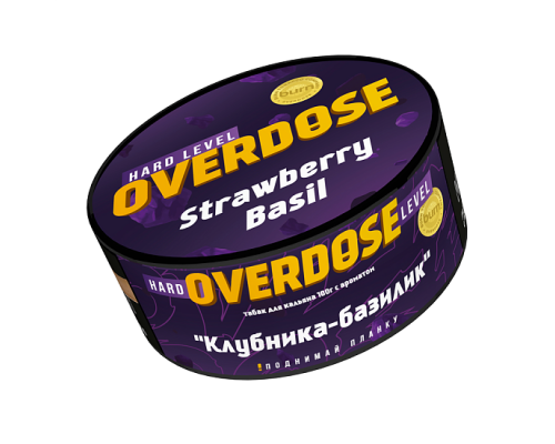 Табак для кальяна Overdose Strawberry Basil (Овердоз - Клубника Базилик) - 100 гр