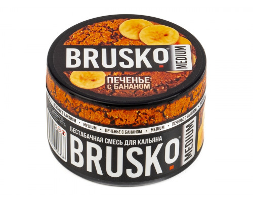 Бестабачная смесь BRUSKO - ПЕЧЕНЬЕ С БАНАНОМ (MEDIUM) - 250 ГР - Печенье Банан 