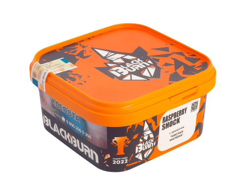 Табак для кальяна BlackBurn Raspberry Shock (БлэкБерн - Кислая Малина) - 200 гр