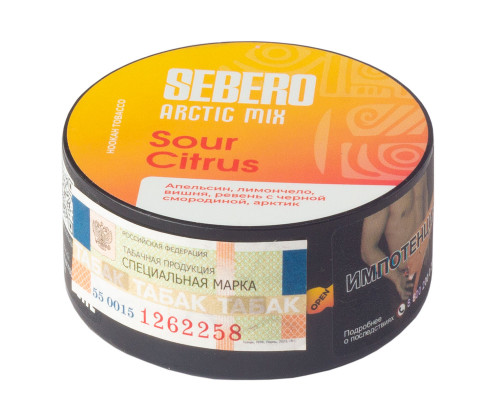 Табак для кальяна Sebero Arctic Mix Sour Citrus (Себеро Арктик Микс - Кислый Цитрус) - 25 гр