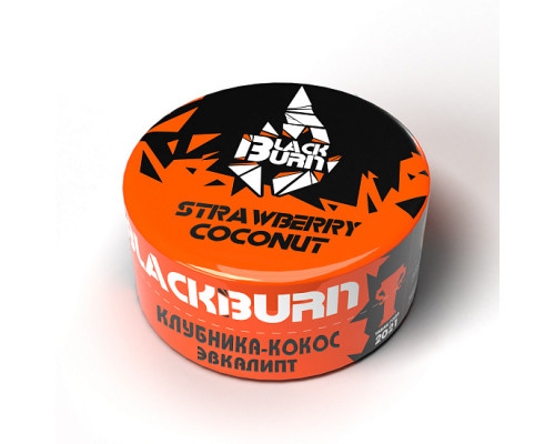 Табак для кальяна BlackBurn Strawberry Coconut (БлэкБерн - Клубника с кокосом и эвкалиптом) - 25 гр